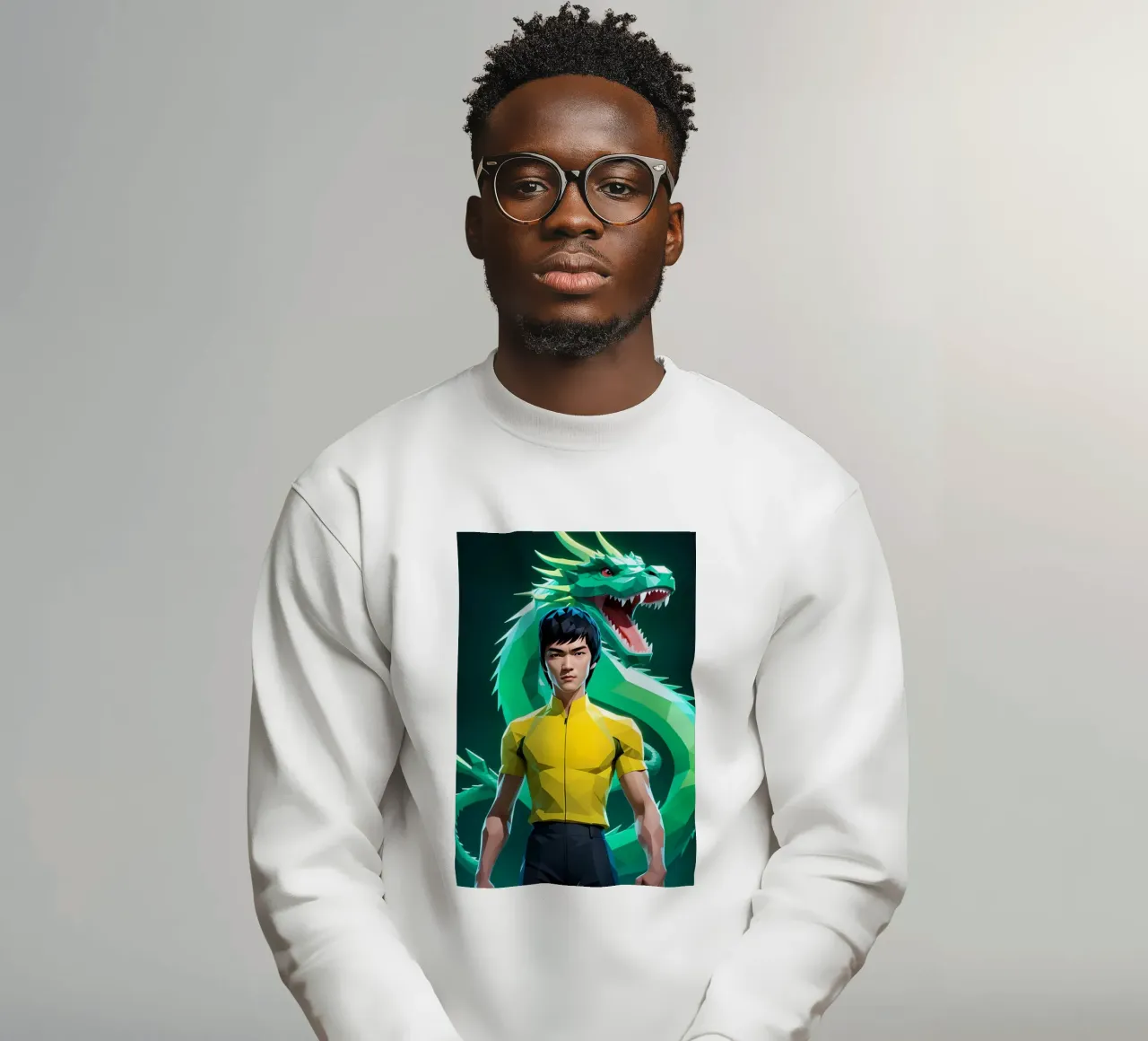 Bruce Lee drago verde felpa da BONANZA