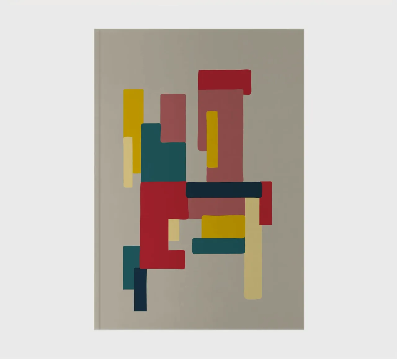 Poster geometrico retrò - Design da parete minimalista Bauhaus diario da Spunk