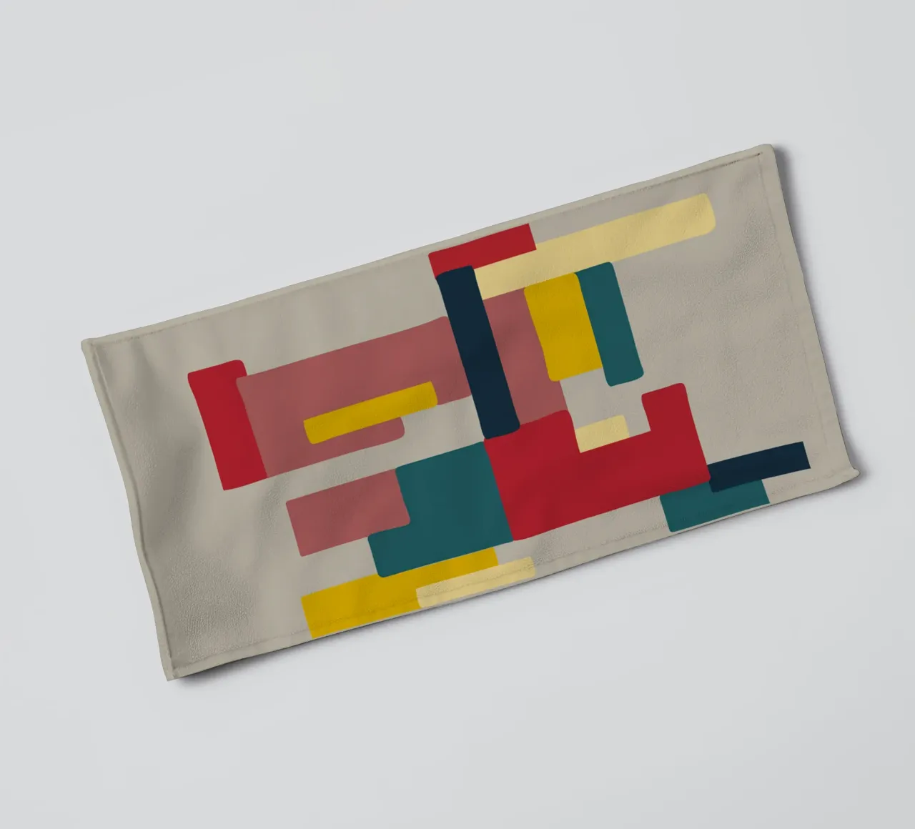 Póster geométrico retro - Diseño minimalista de pared Bauhaus toalla de baño de Spunk