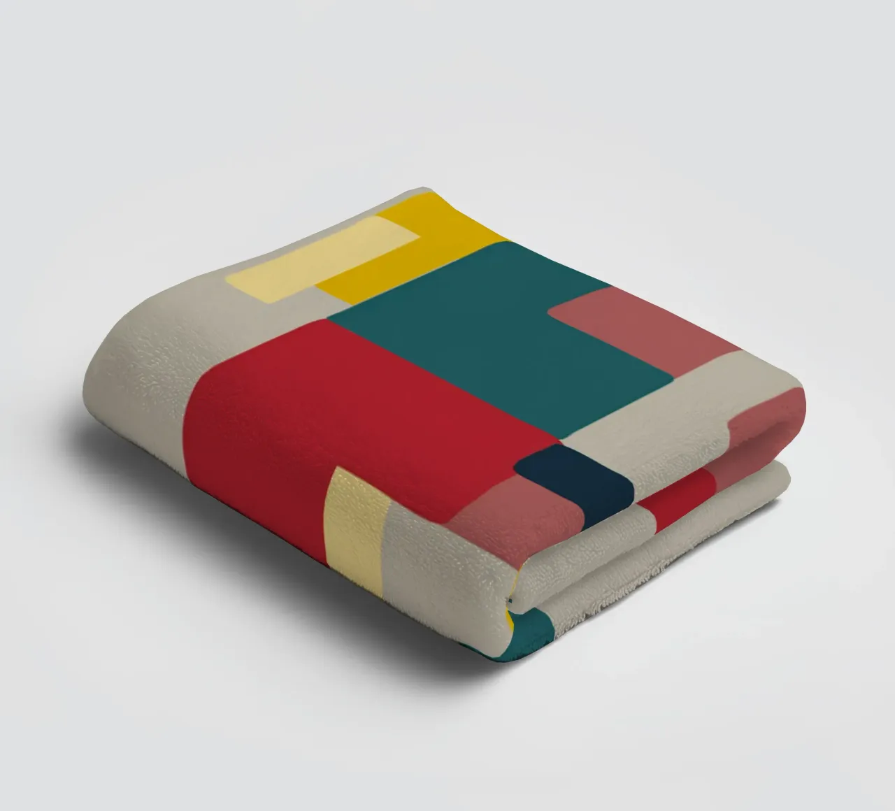 Póster geométrico retro - Diseño minimalista de pared Bauhaus toalla de baño de Spunk