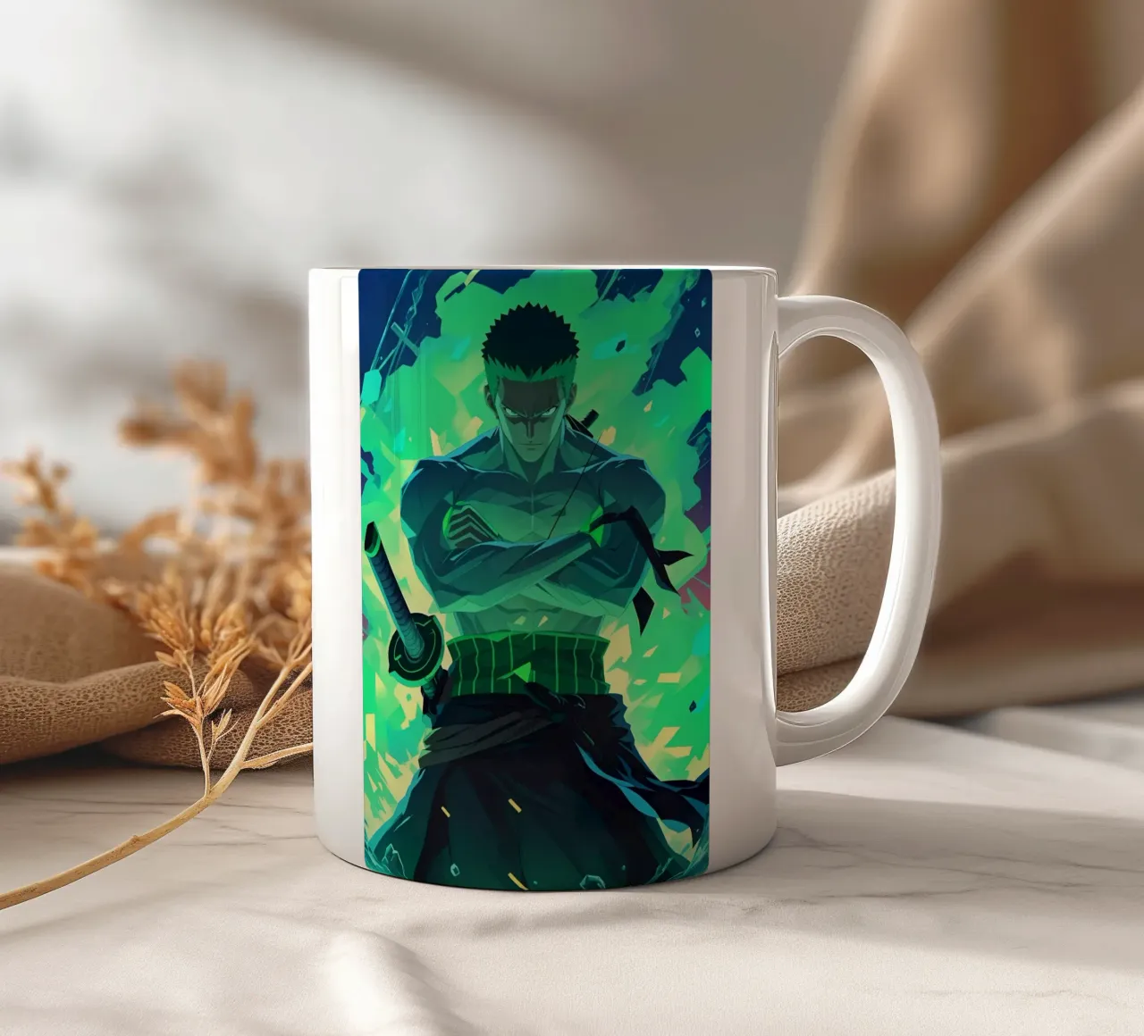 Roronoa zoro verde neon tazza in ceramica da BONANZA