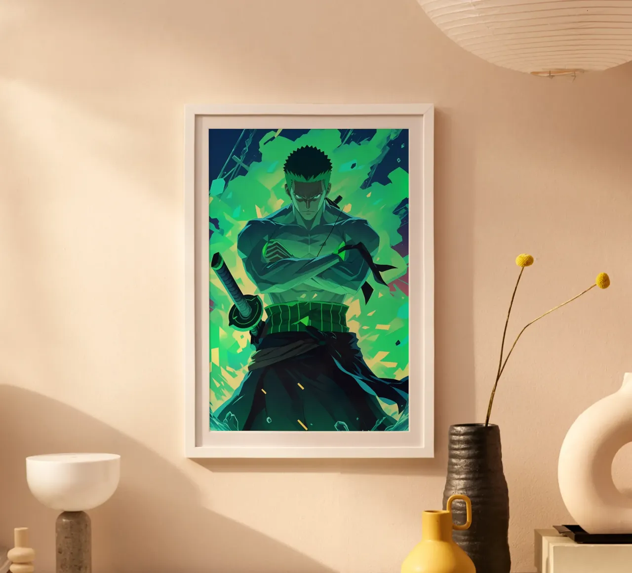 Roronoa zoro vert néon poster de BONANZA