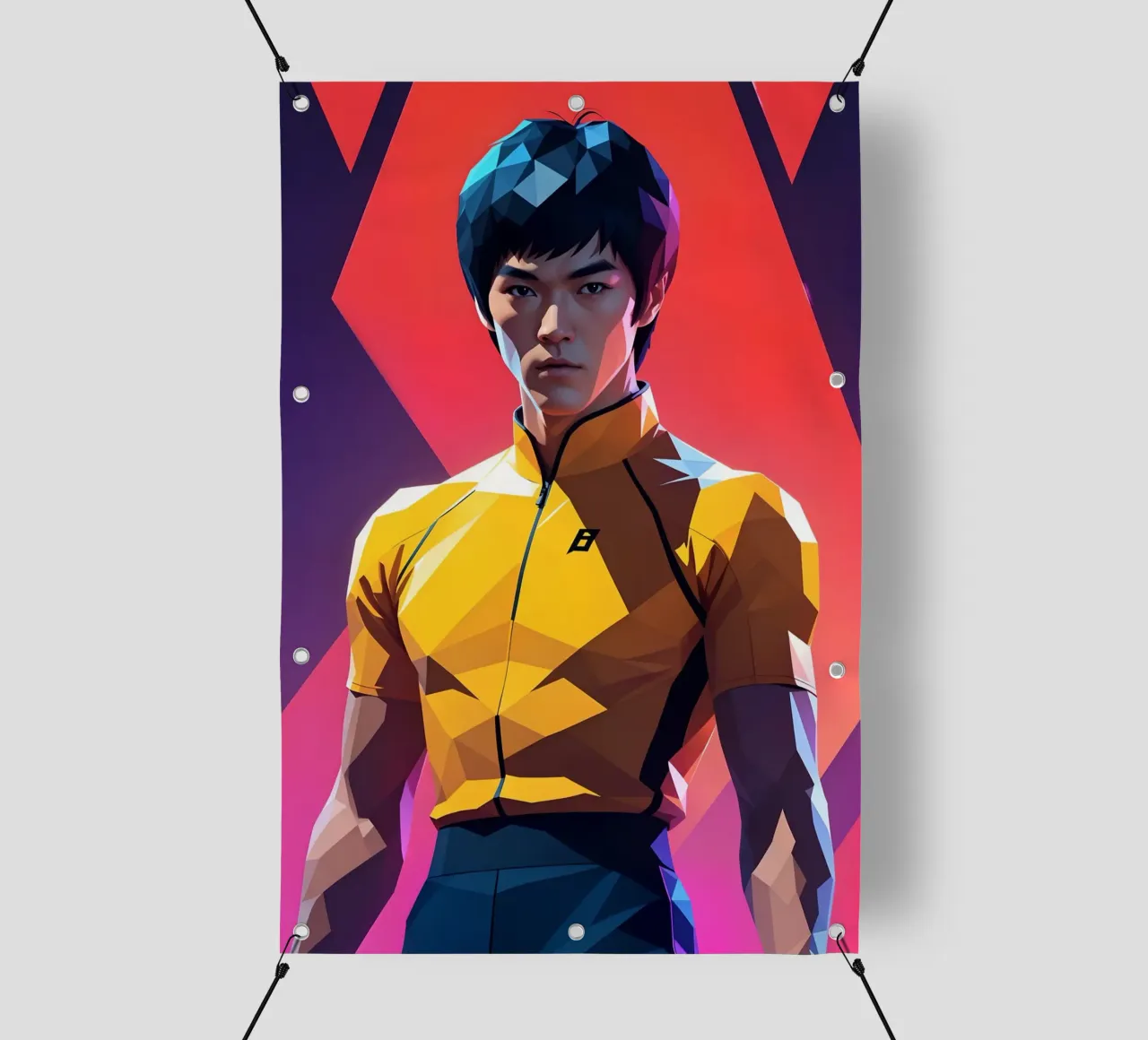 Ritratto di Bruce Lee telo in pvc da BONANZA