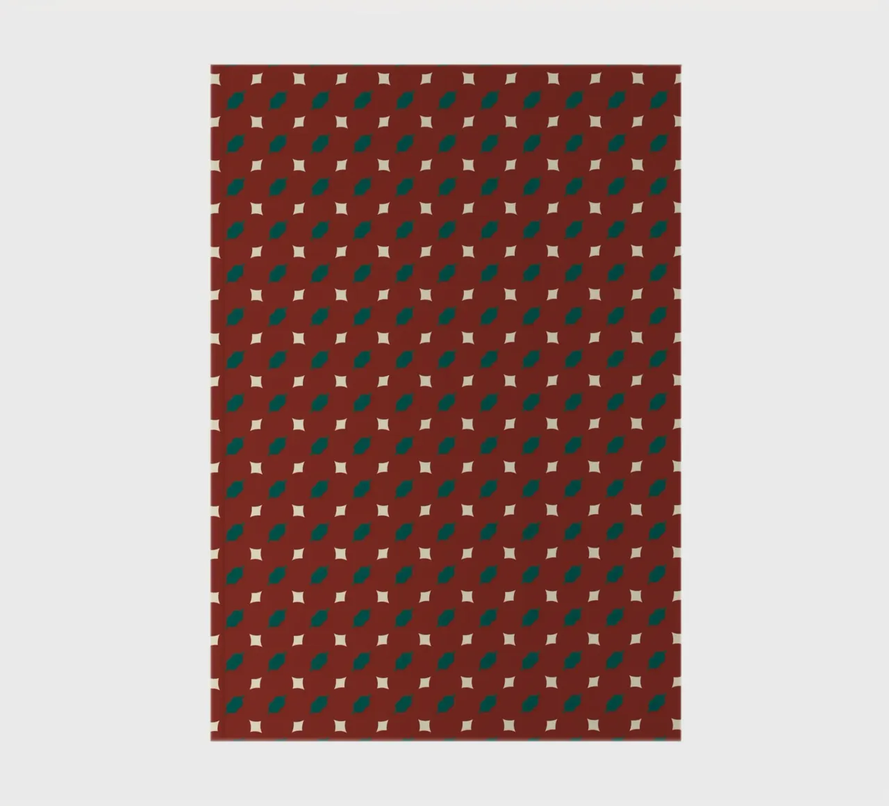 Christmas red star seamless pattern notebook by Little Dean