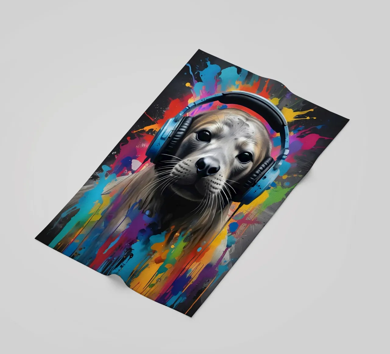 Piccola foca in cuffia telo mare da MakArena