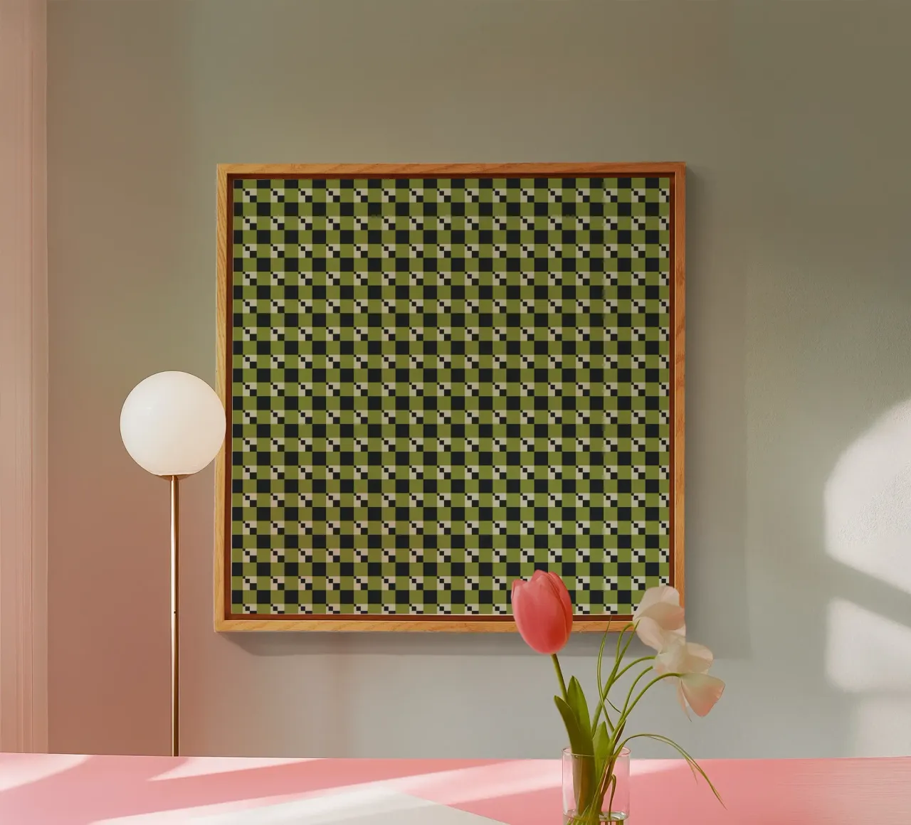Artigianato a scacchiera in verde plexiglass da Little Dean