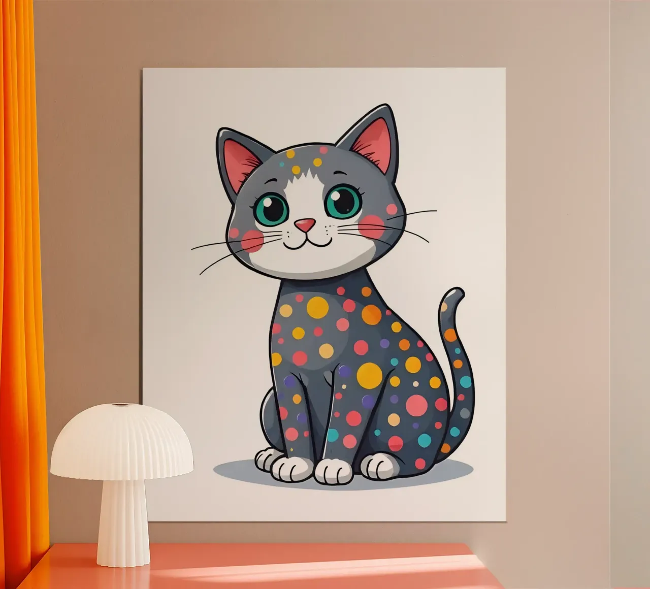 Kat_3 poster van Tierisch bunt by LK