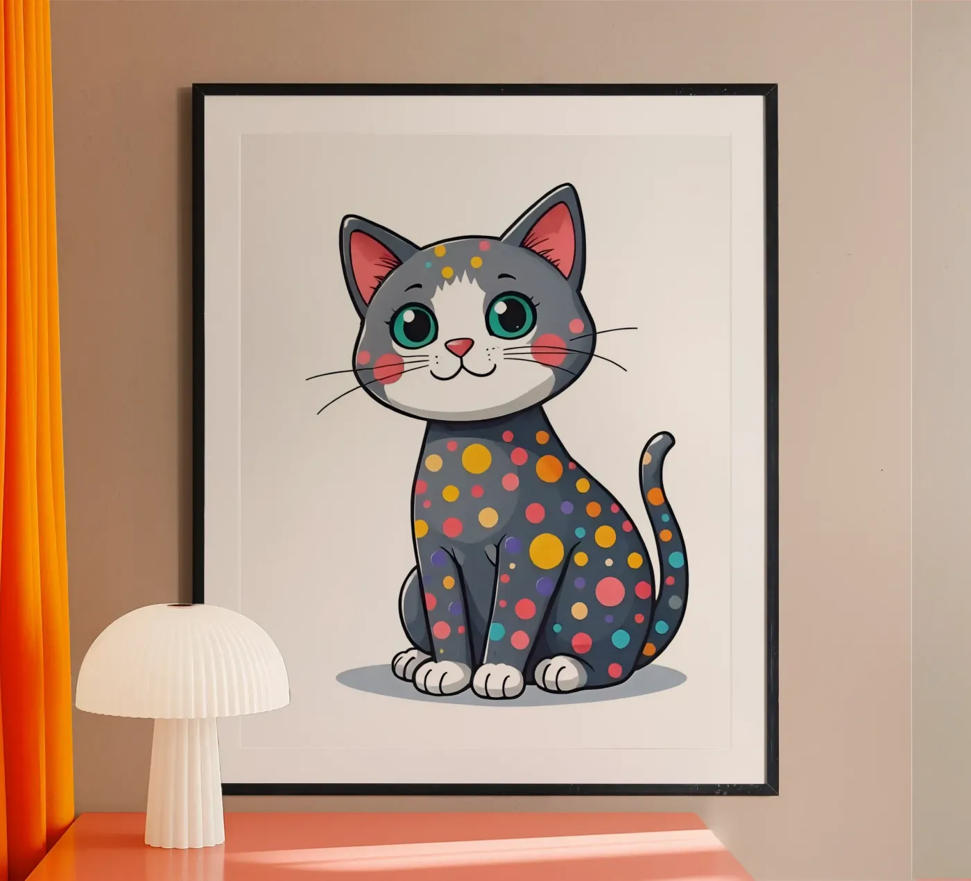 Cat_3 poster de Tierisch bunt by LK