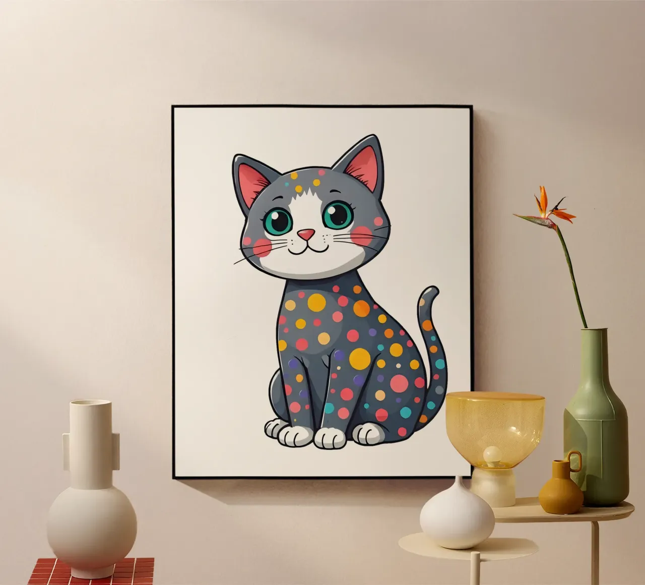 Cat_3a plexiglass da Tierisch bunt by LK