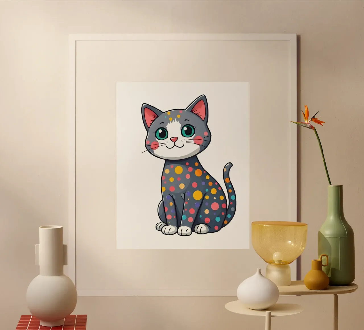 Cat_3a poster da Tierisch bunt by LK