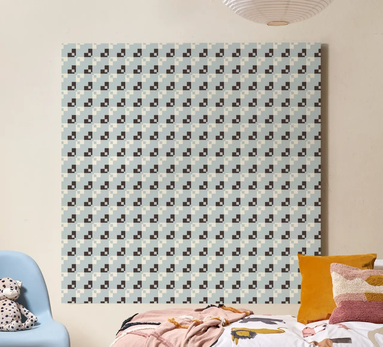 Checker craft in blue canvas by Little Dean