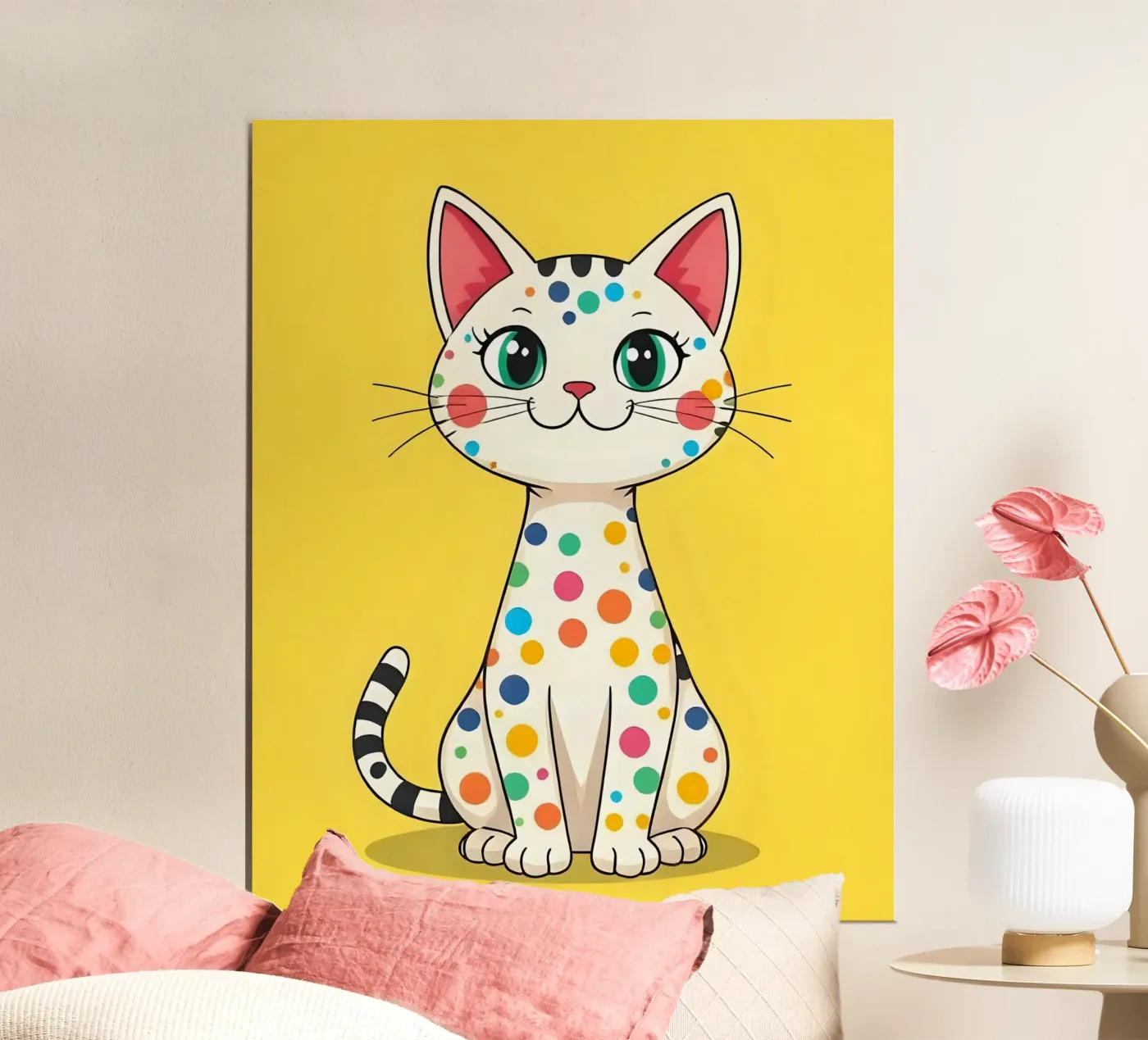 Kat_4 poster van Tierisch bunt by LK