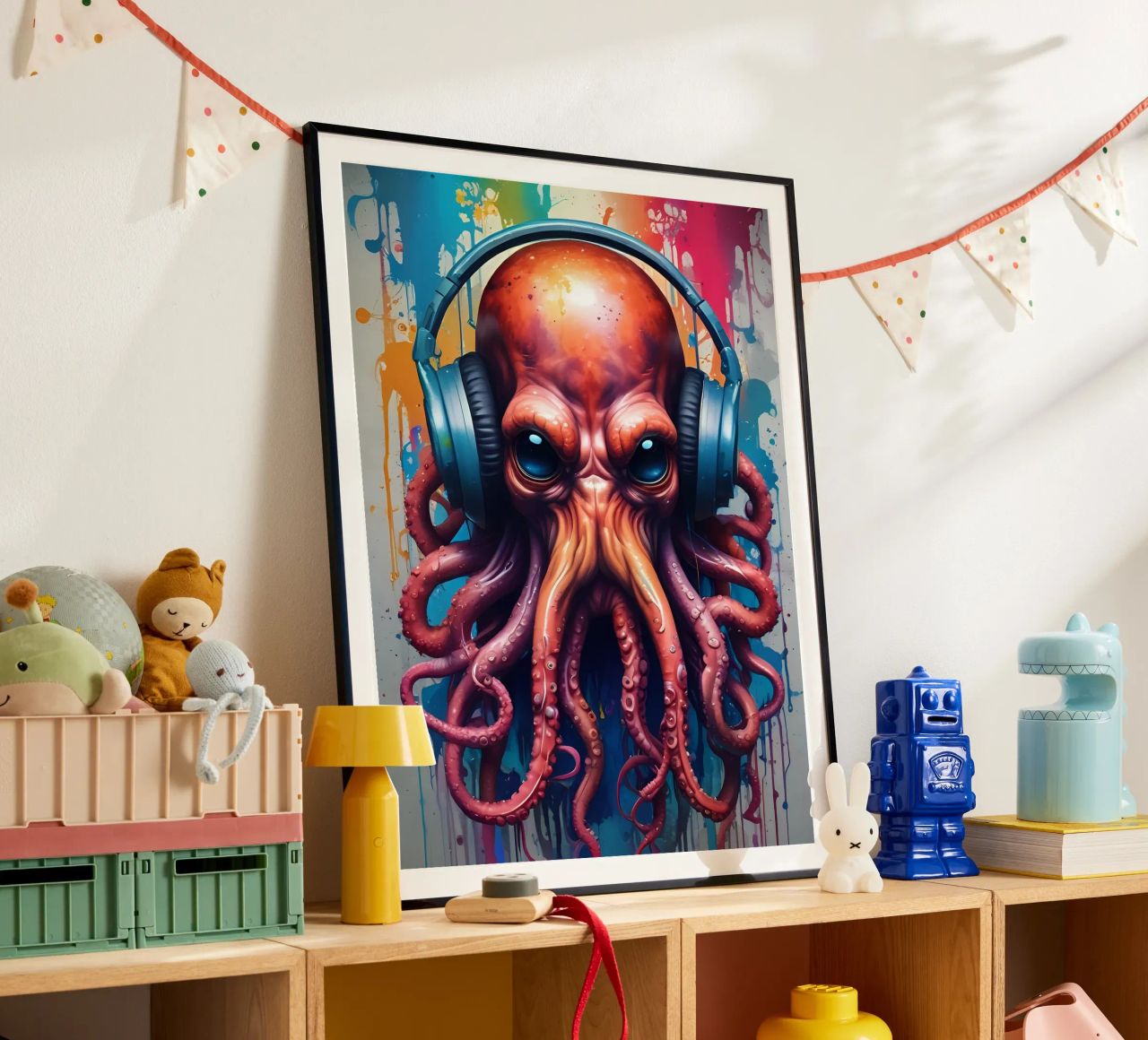 Pieuvre dans les écouteurs poster de MakArena