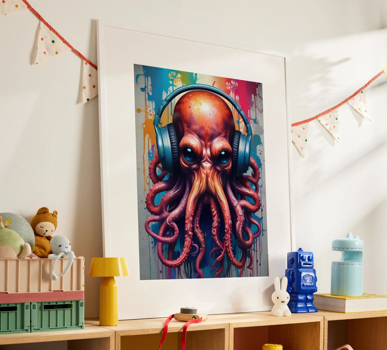 Pieuvre dans les écouteurs poster de MakArena