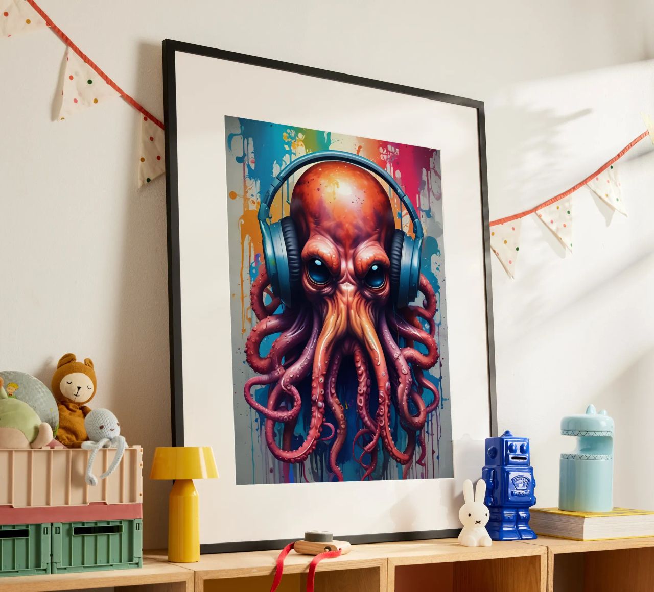 Pieuvre dans les écouteurs poster de MakArena