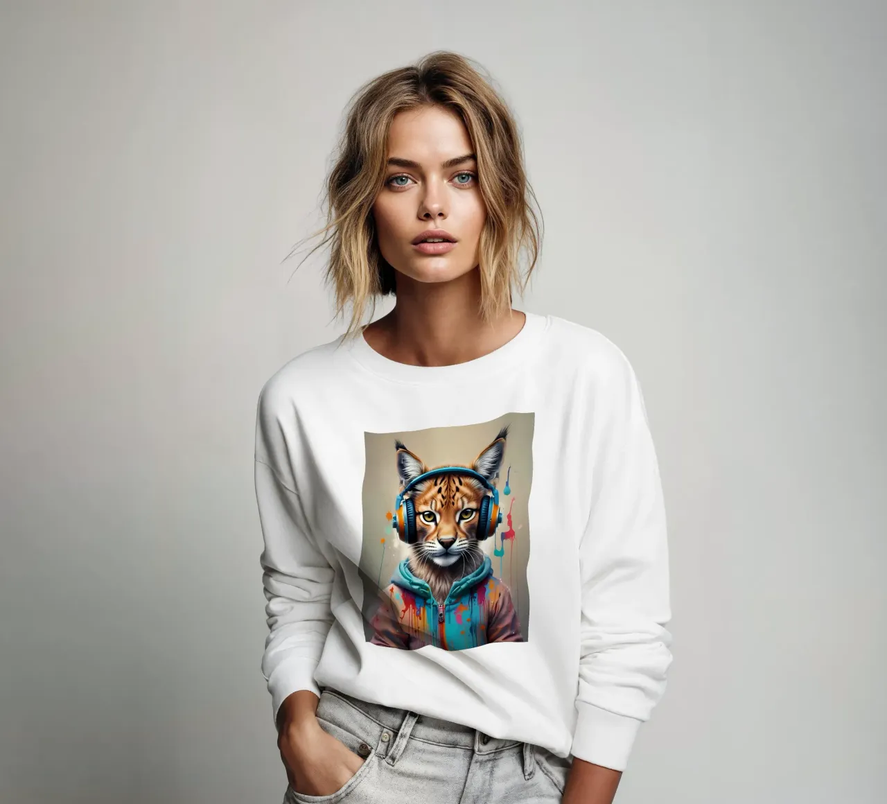 Piccola lince in cuffia felpa da MakArena