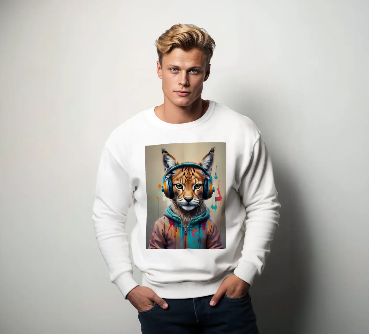 Piccola lince in cuffia felpa da MakArena
