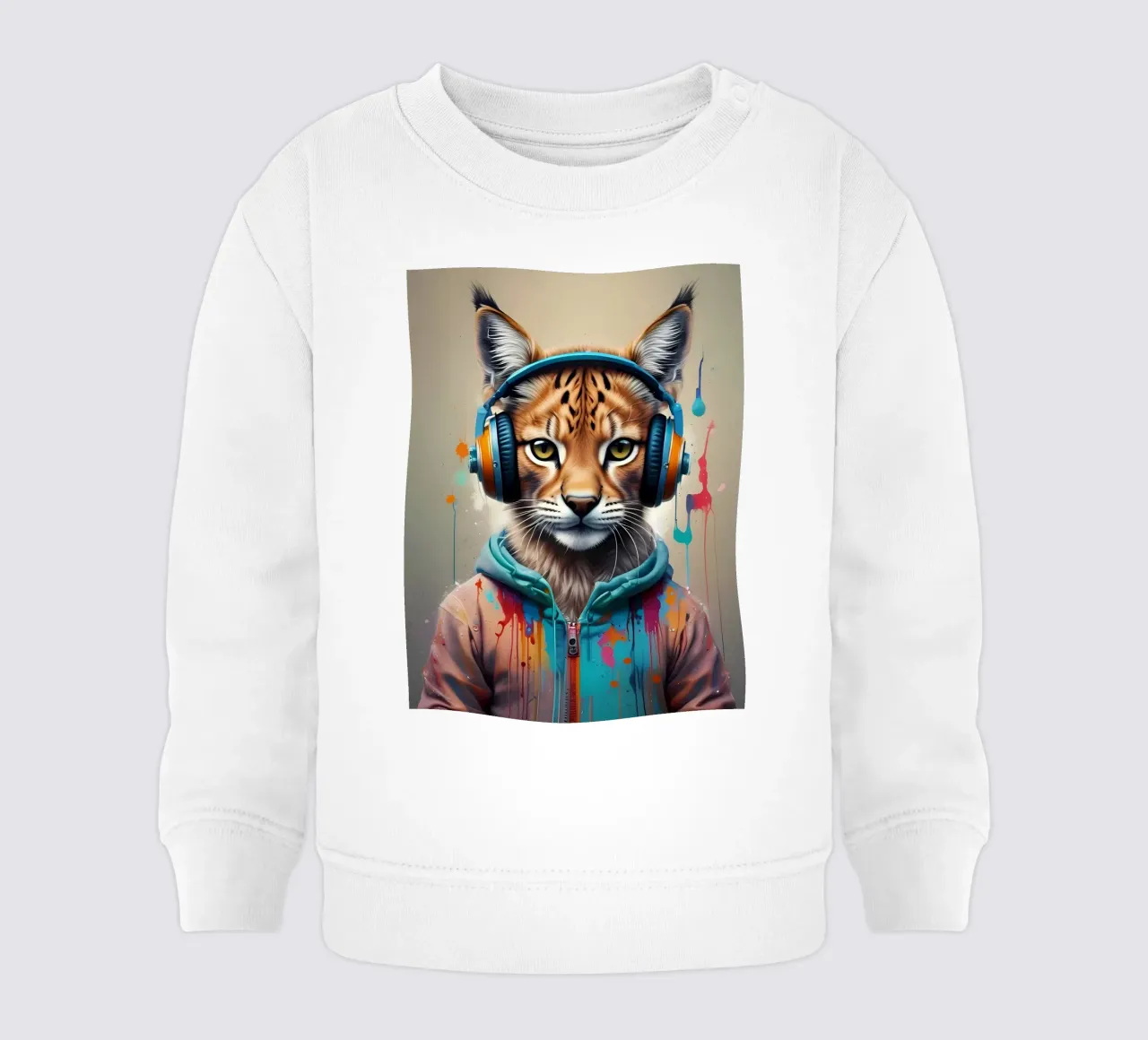 Piccola lince in cuffia felpa neonato da MakArena