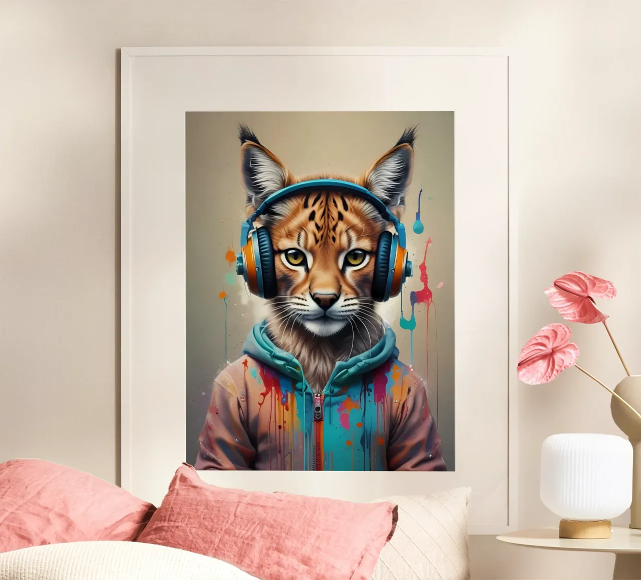 Piccola lince in cuffia poster da MakArena