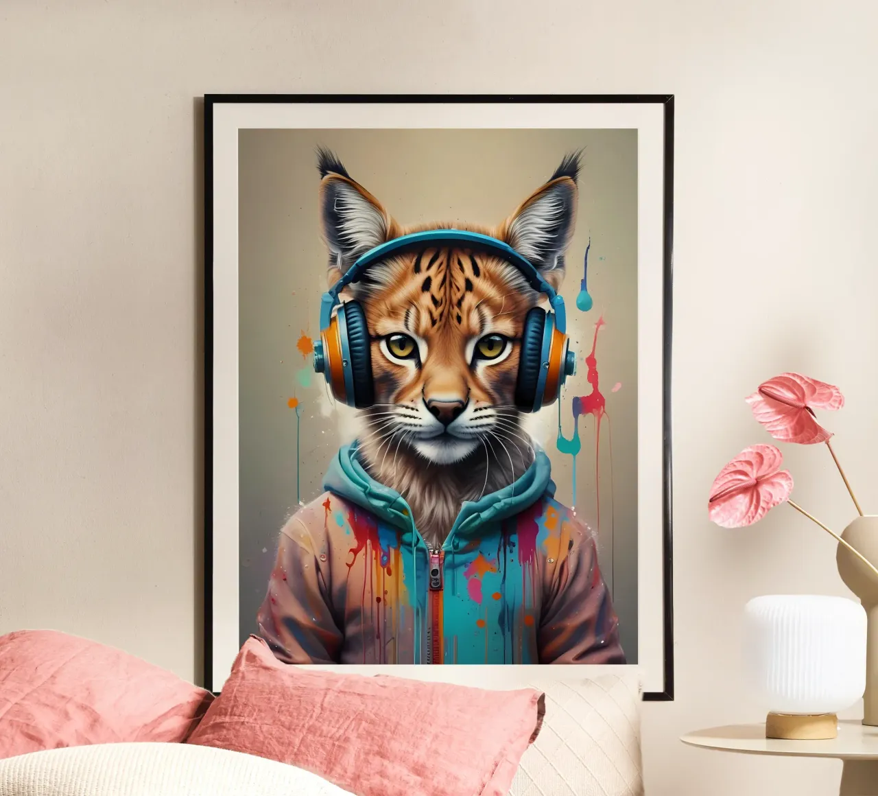 Piccola lince in cuffia poster da MakArena