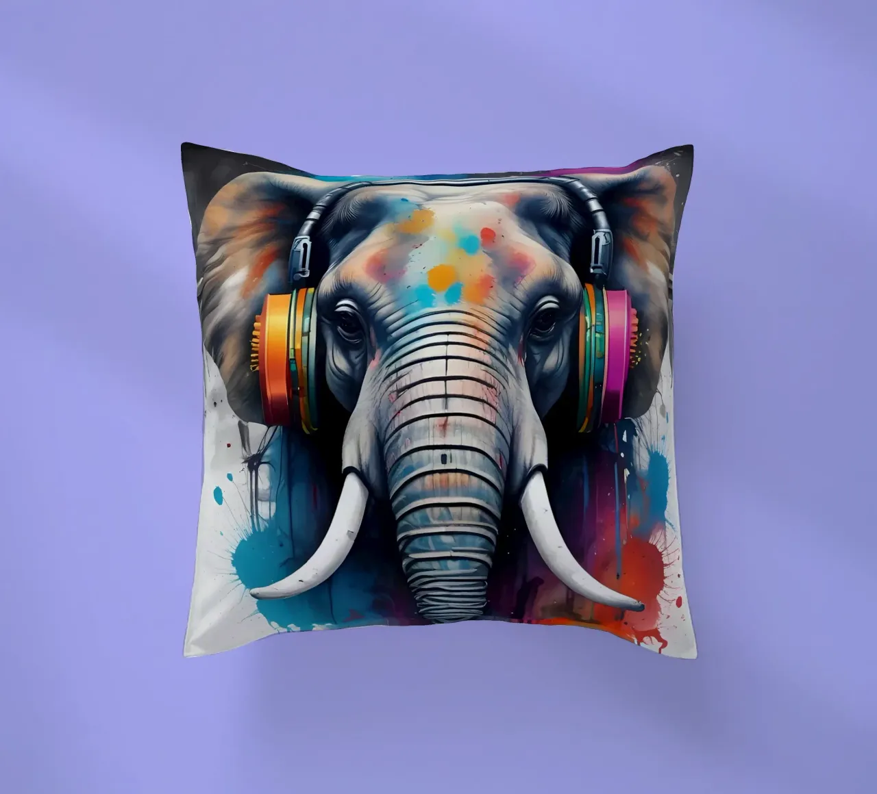 Elefante in cuffia cuscino da MakArena