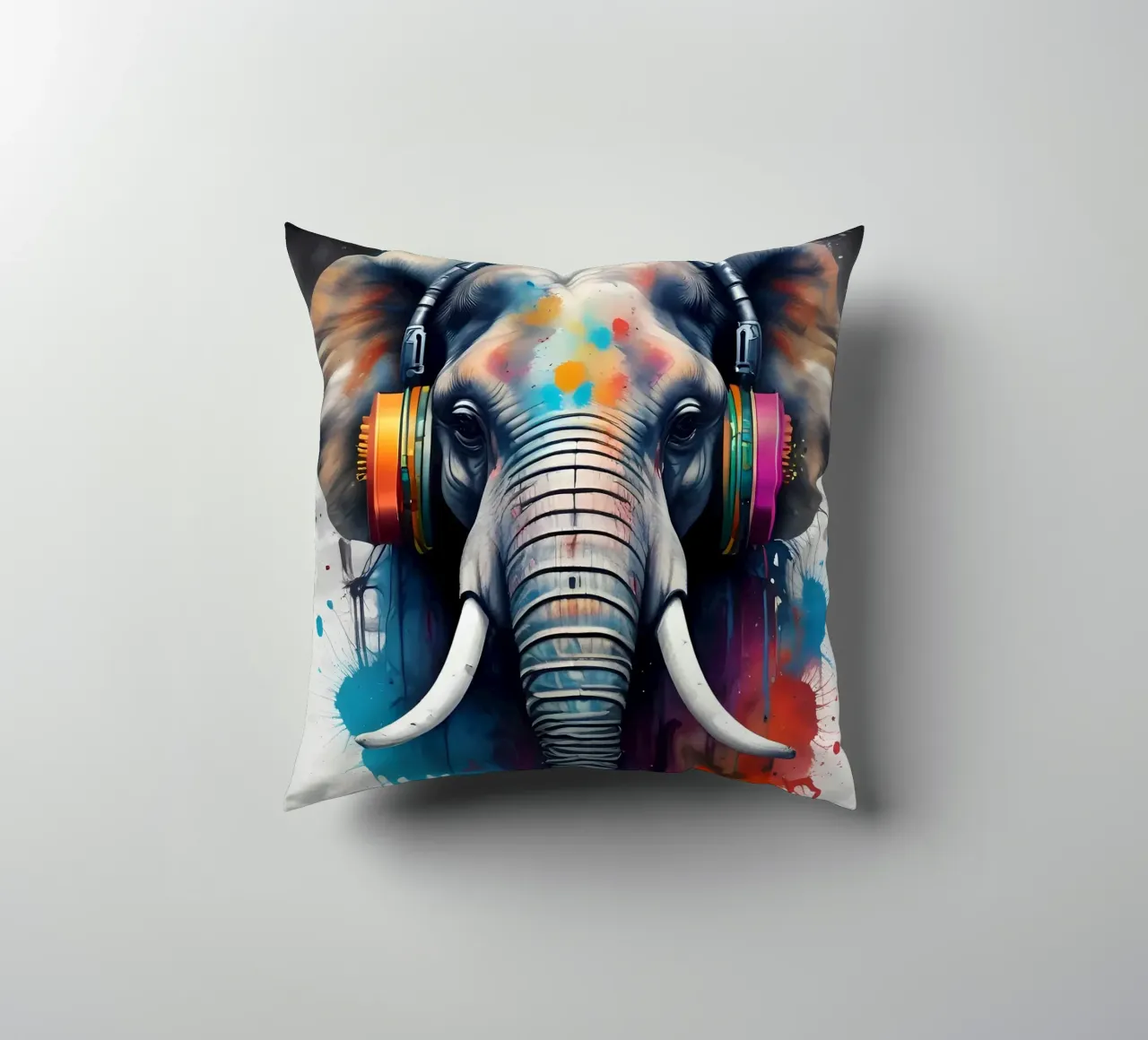 Elefante in cuffia cuscino da MakArena