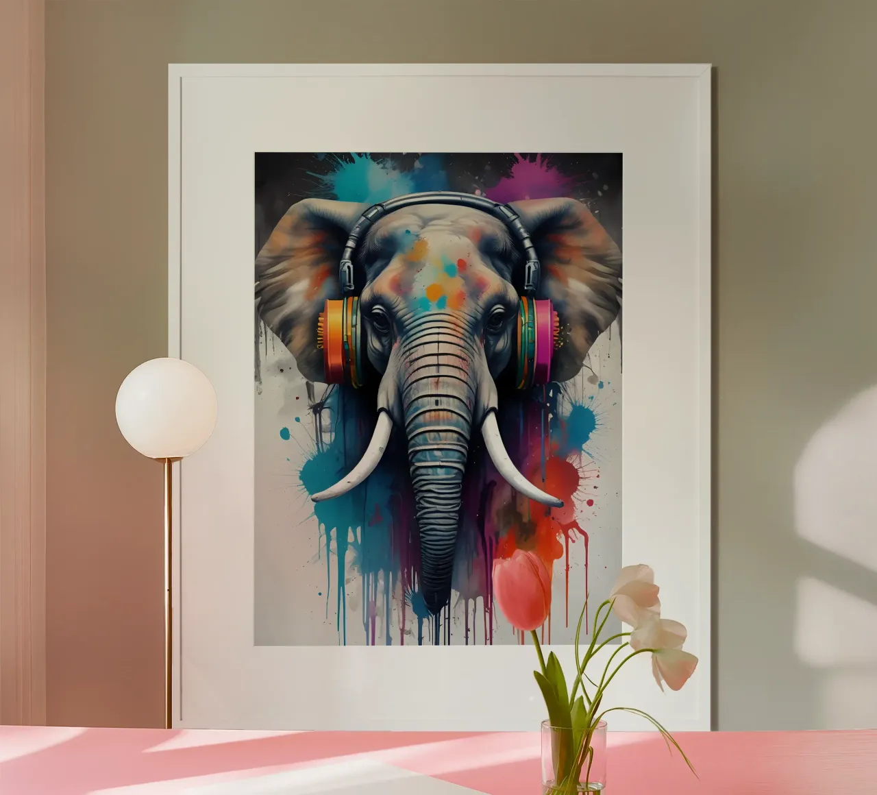 Elefante in cuffia carta hahnemühle da MakArena