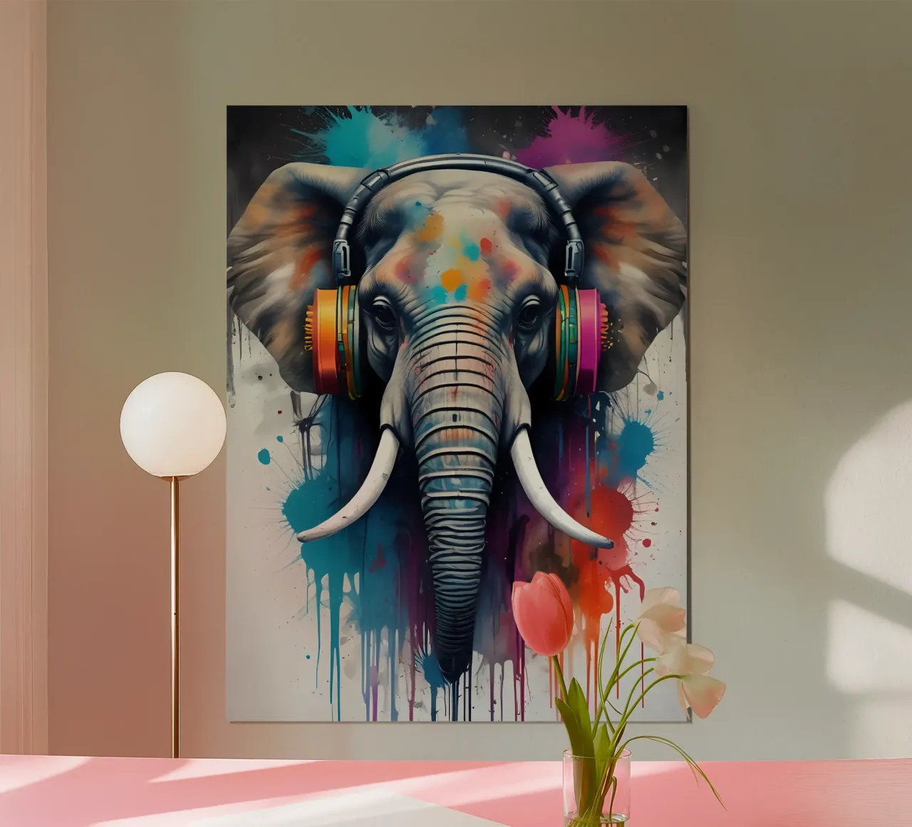 Elefante in cuffia carta hahnemühle da MakArena