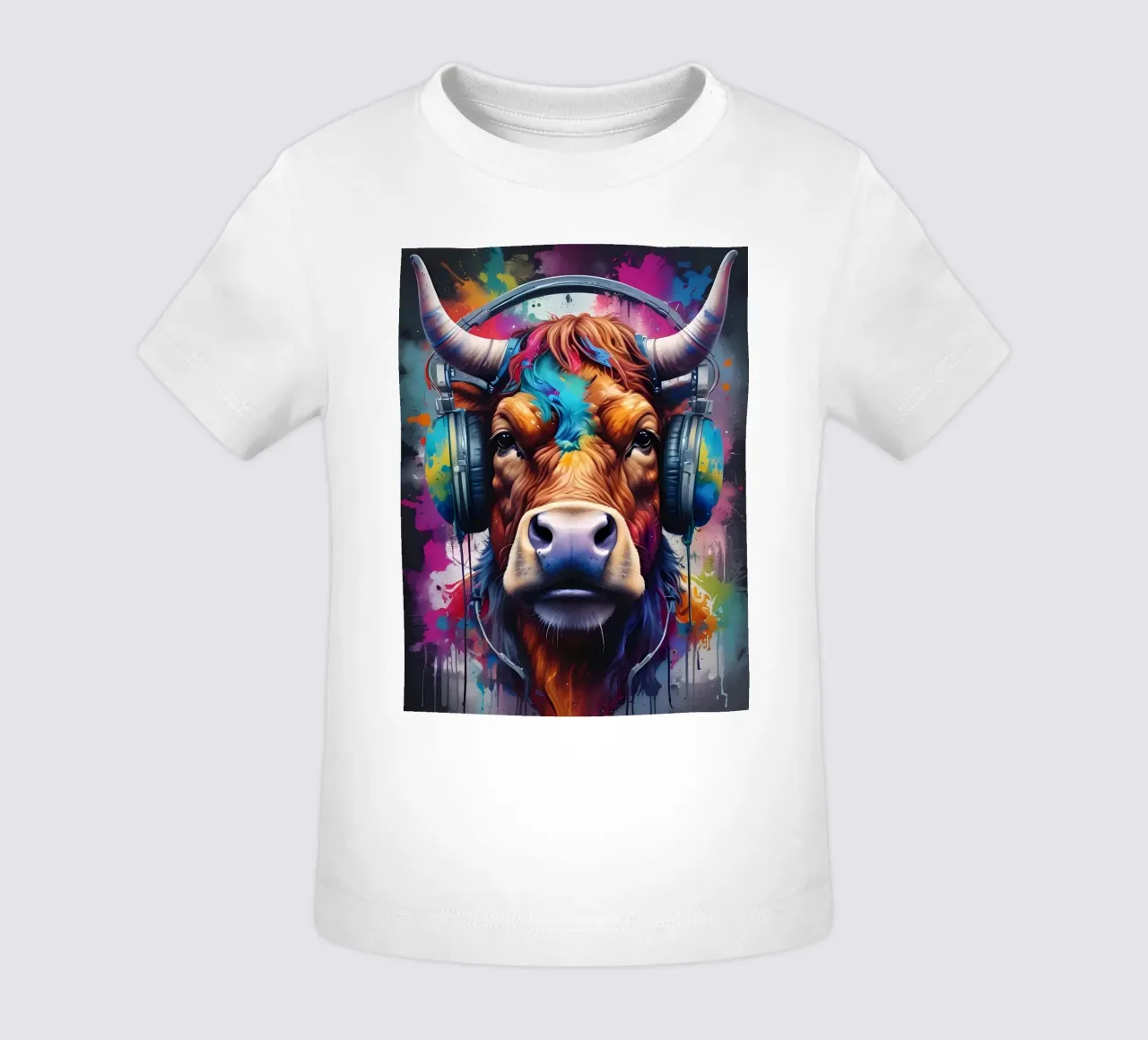 Toro in cuffia maglietta neonato da MakArena