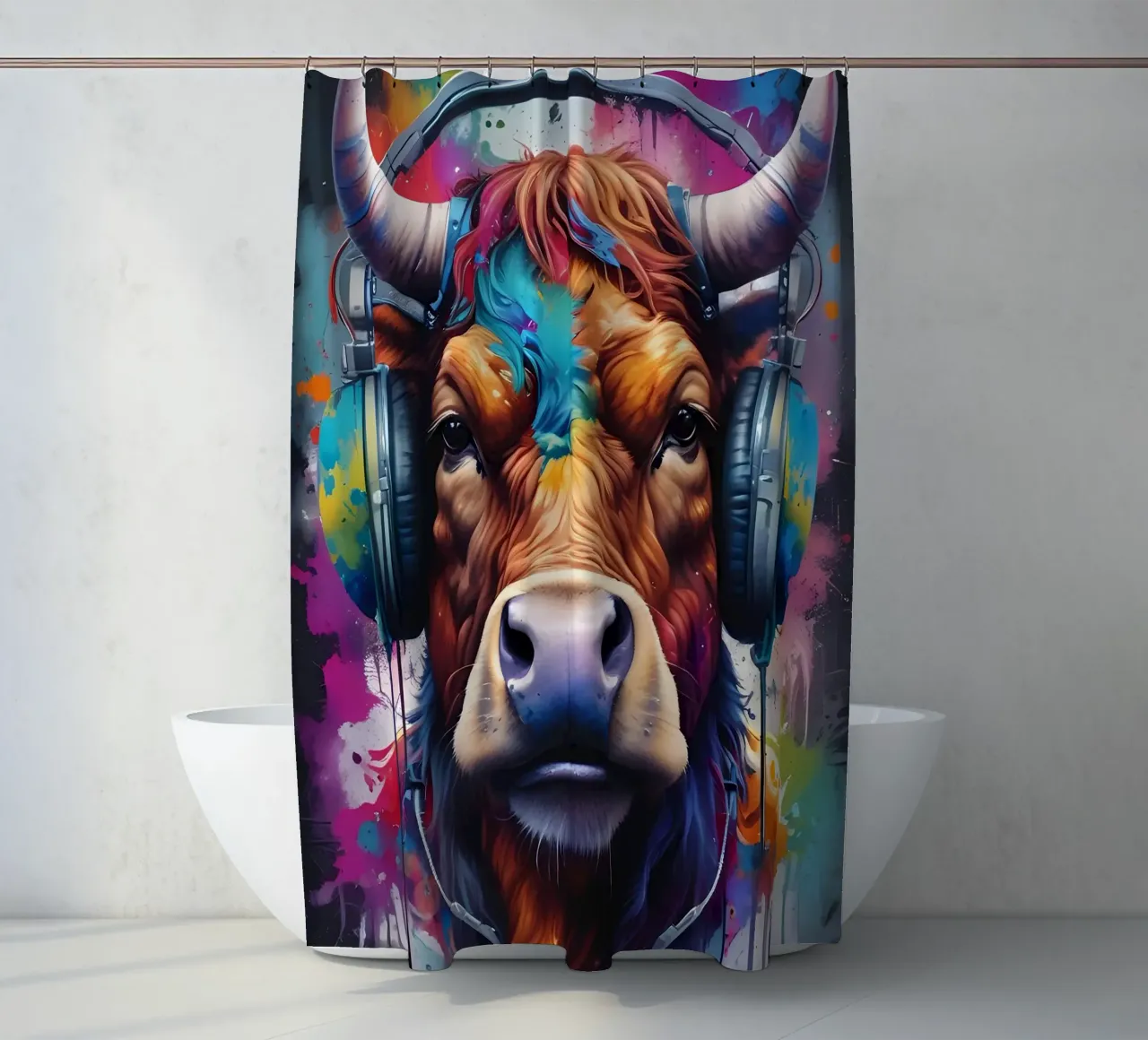 Toro in cuffia tenda da doccia da MakArena