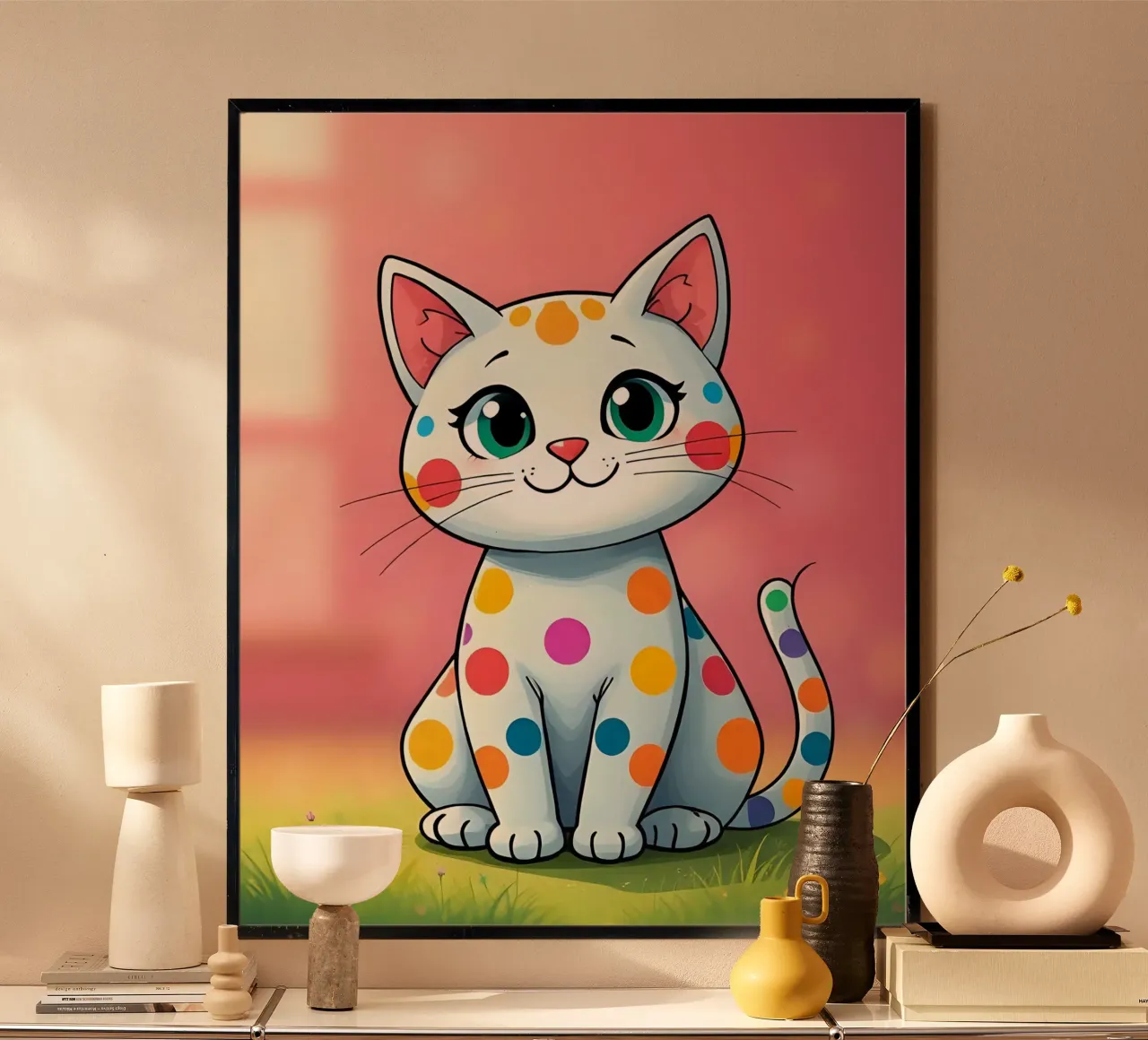 Cat_5 poster da Tierisch bunt by LK