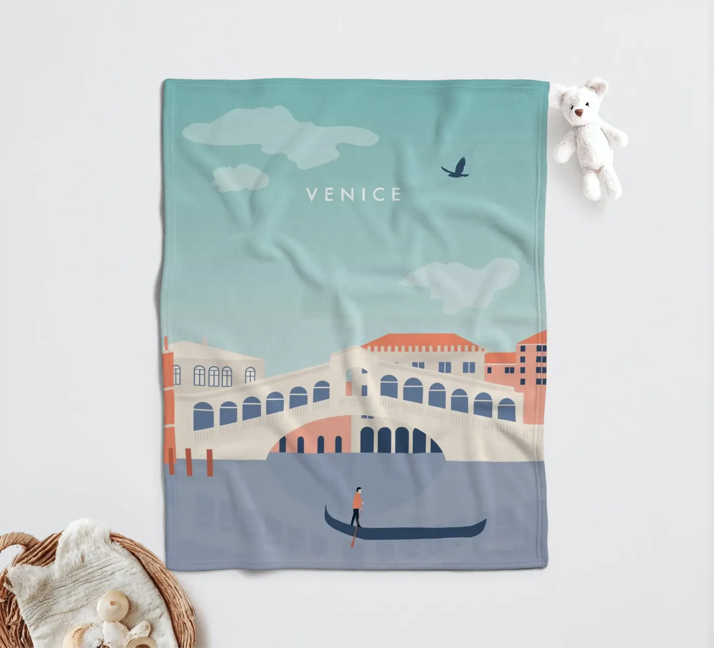 Venedig Fleecedecke von Katinka Reinke