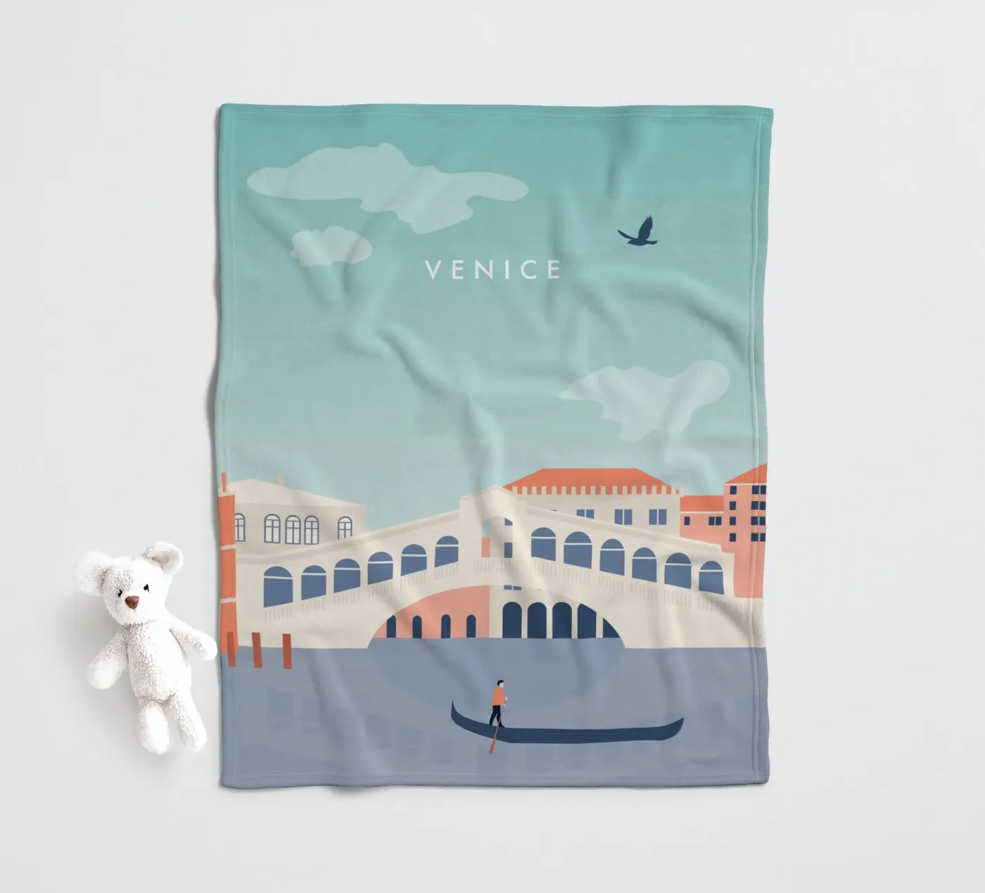 Venedig Fleecedecke von Katinka Reinke