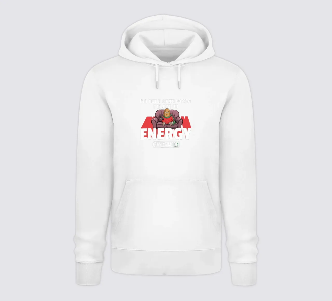I'm not a couch potato, I'm just on energy saving mode felpa con cappuccio da edsonramosart