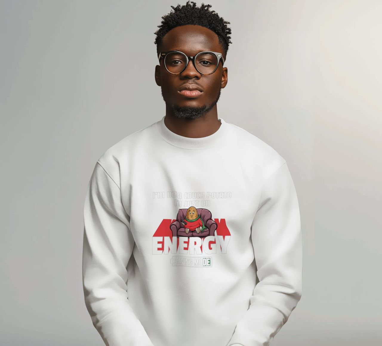 I'm not a couch potato, I'm just on energy saving mode felpa da edsonramosart