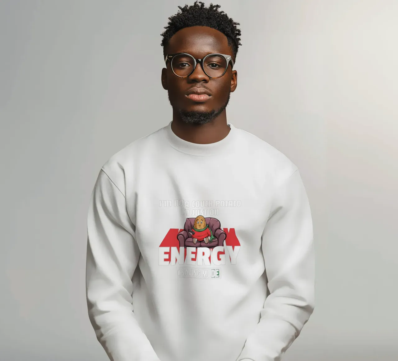 I'm not a couch potato, I'm just on energy saving mode felpa da edsonramosart