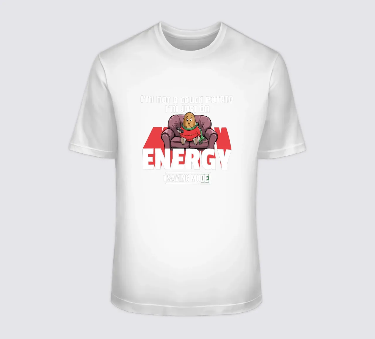 I'm not a couch potato, I'm just on energy saving mode t-shirt da edsonramosart
