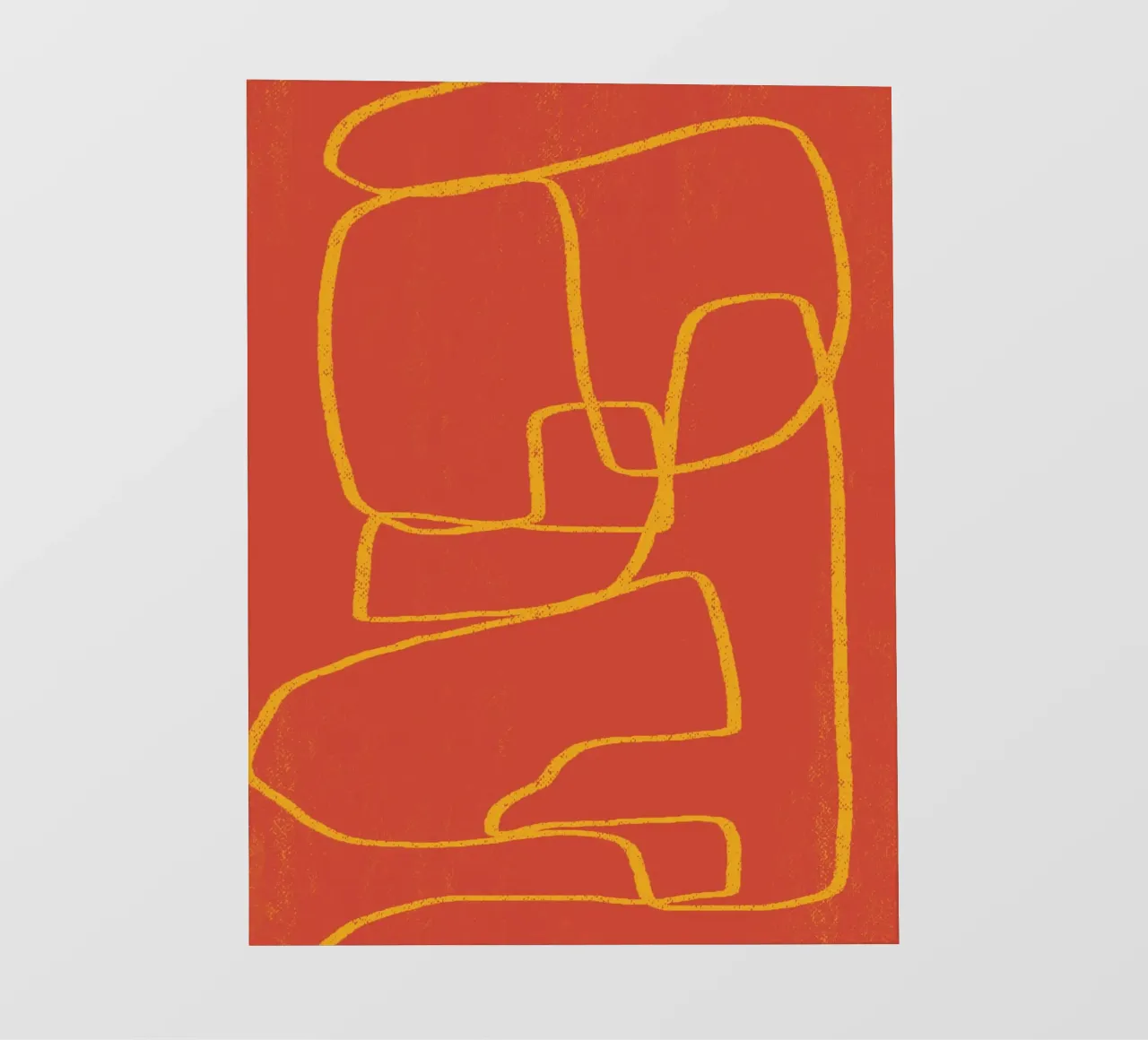 Line art in giallo pastello telo in pvc da Little Dean