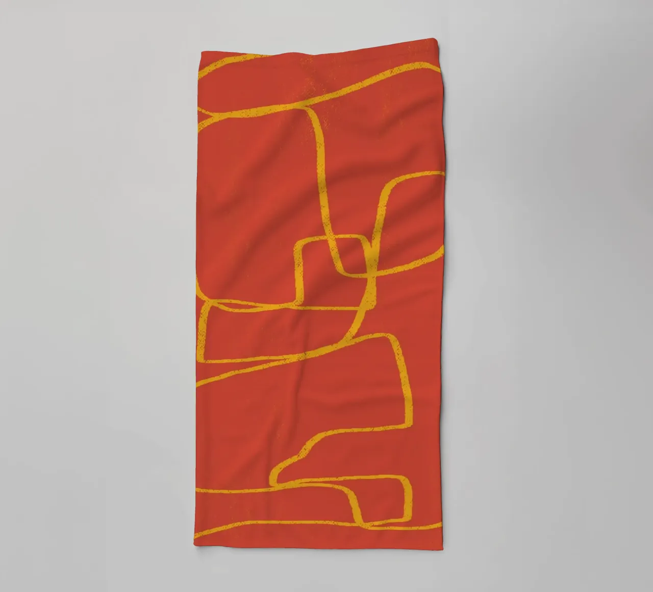 Dessin au trait pastel jaune serviette de bain de Little Dean