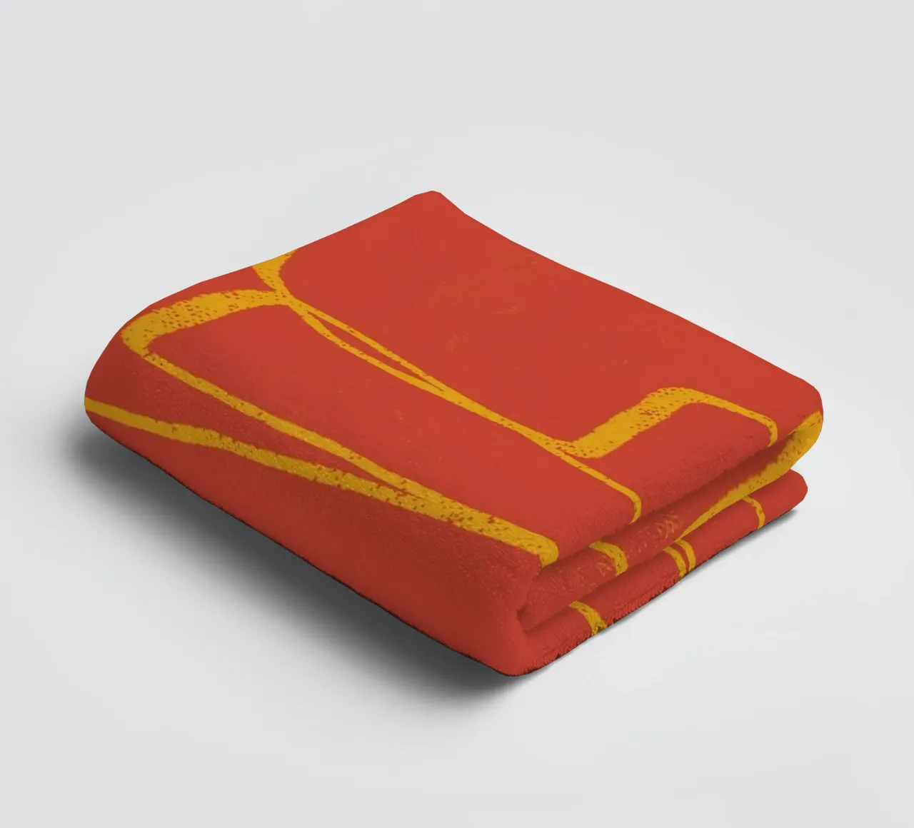 Dessin au trait pastel jaune serviette de bain de Little Dean