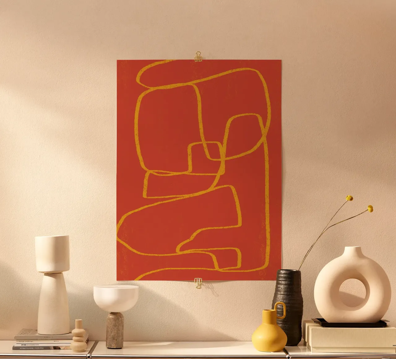 Dessin au trait pastel jaune hahnemühle de Little Dean