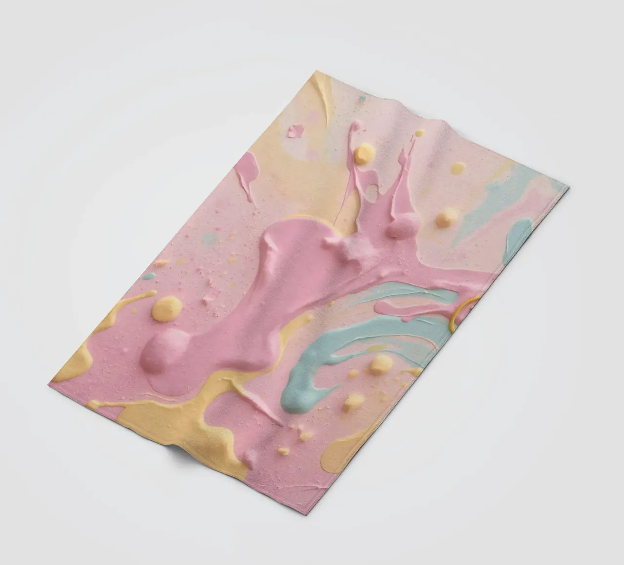 Bright abstract background pastel colors and playful shapes fleece blanket by DesignDoodle
