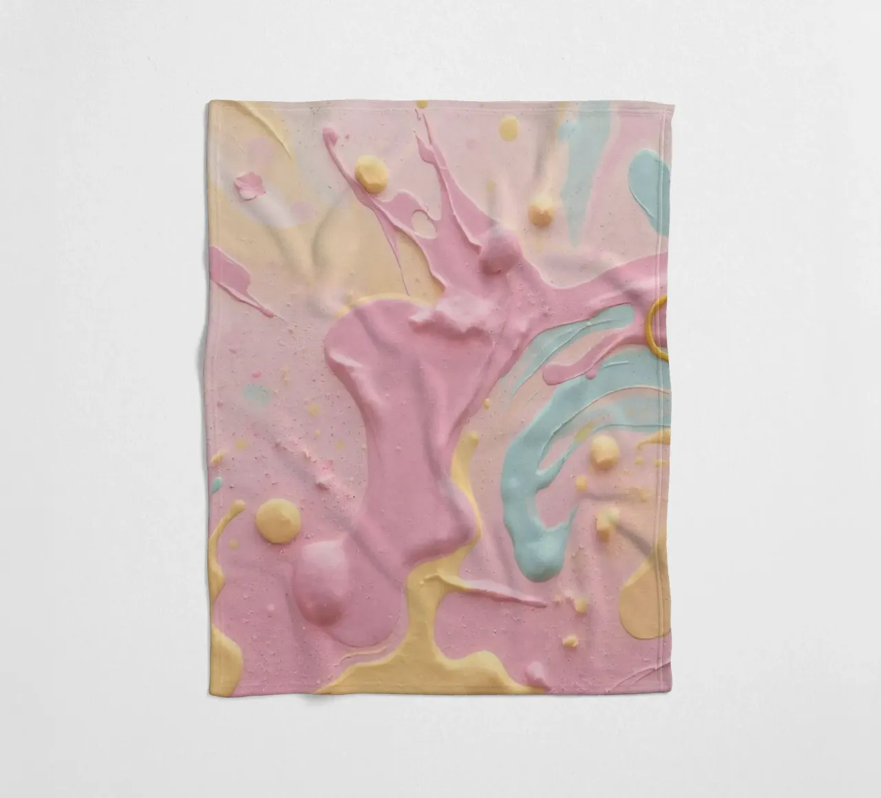 Bright abstract background pastel colors and playful shapes fleece blanket by DesignDoodle