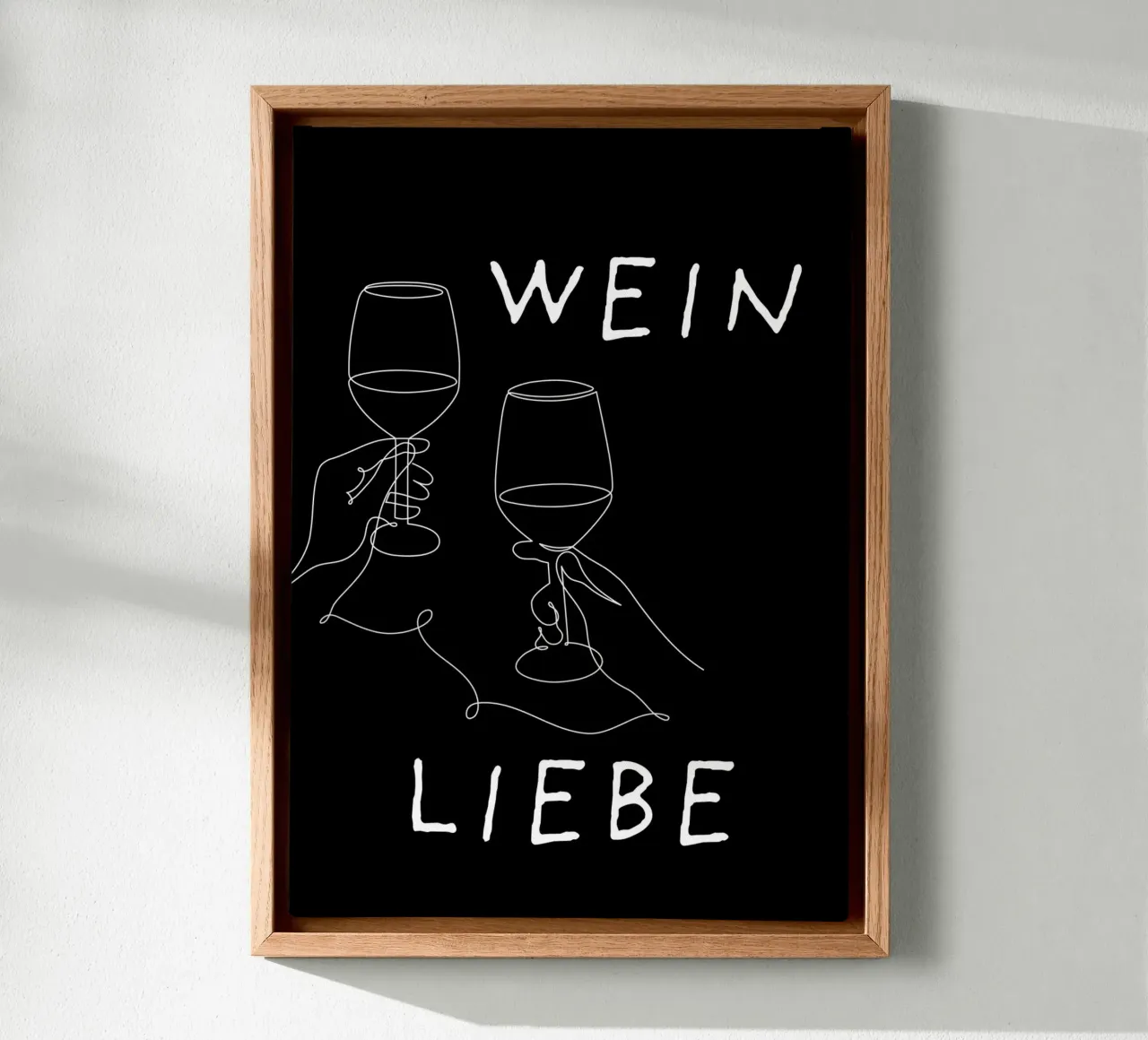 Wein Liebe tela con Cornice a cassetta da DigiWunderwerk