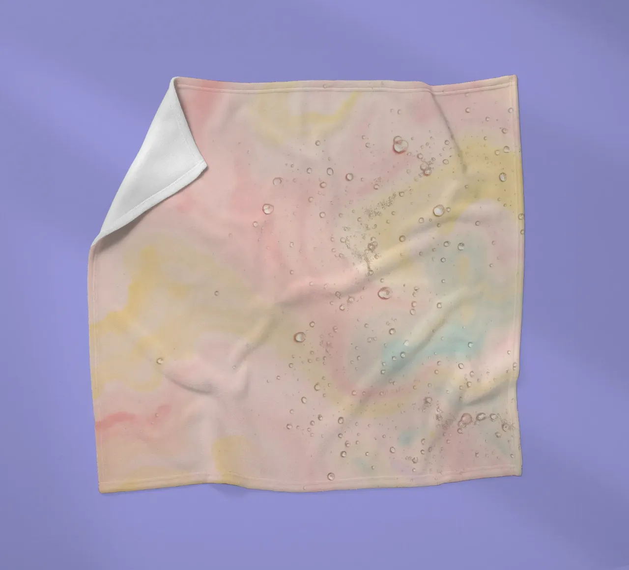 Carta da parati astratta pastello con colori vorticosi coperta in pile da DesignDoodle