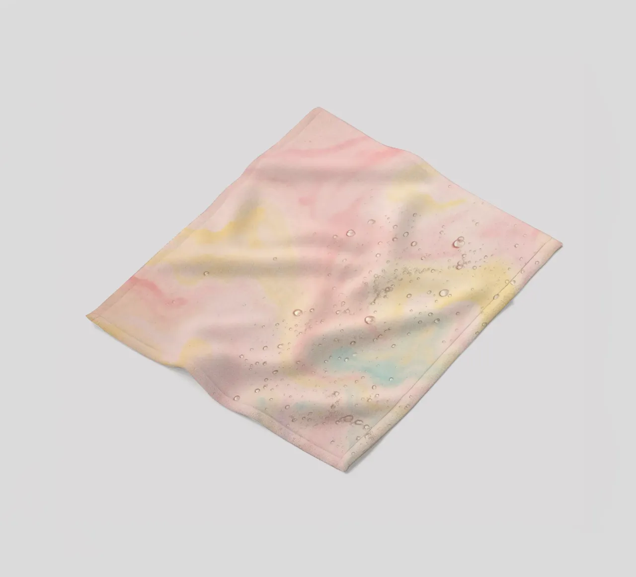 Carta da parati astratta pastello con colori vorticosi coperta in pile da DesignDoodle