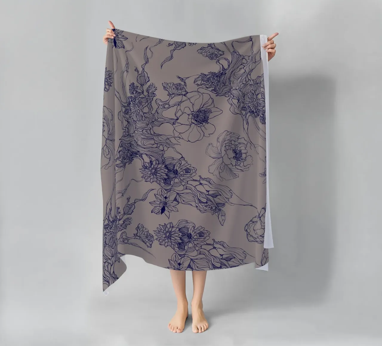 flora blu telo mare da Giulio Iurissevich