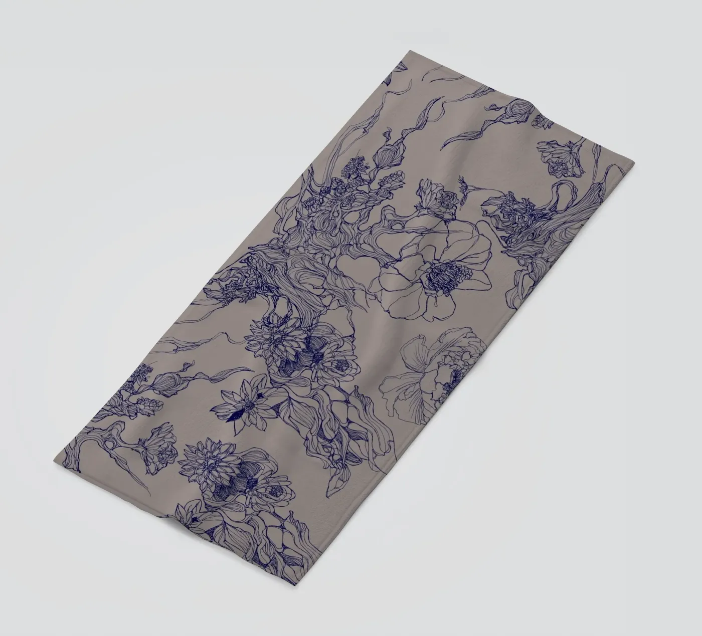 blue flora telo mare da Giulio Iurissevich