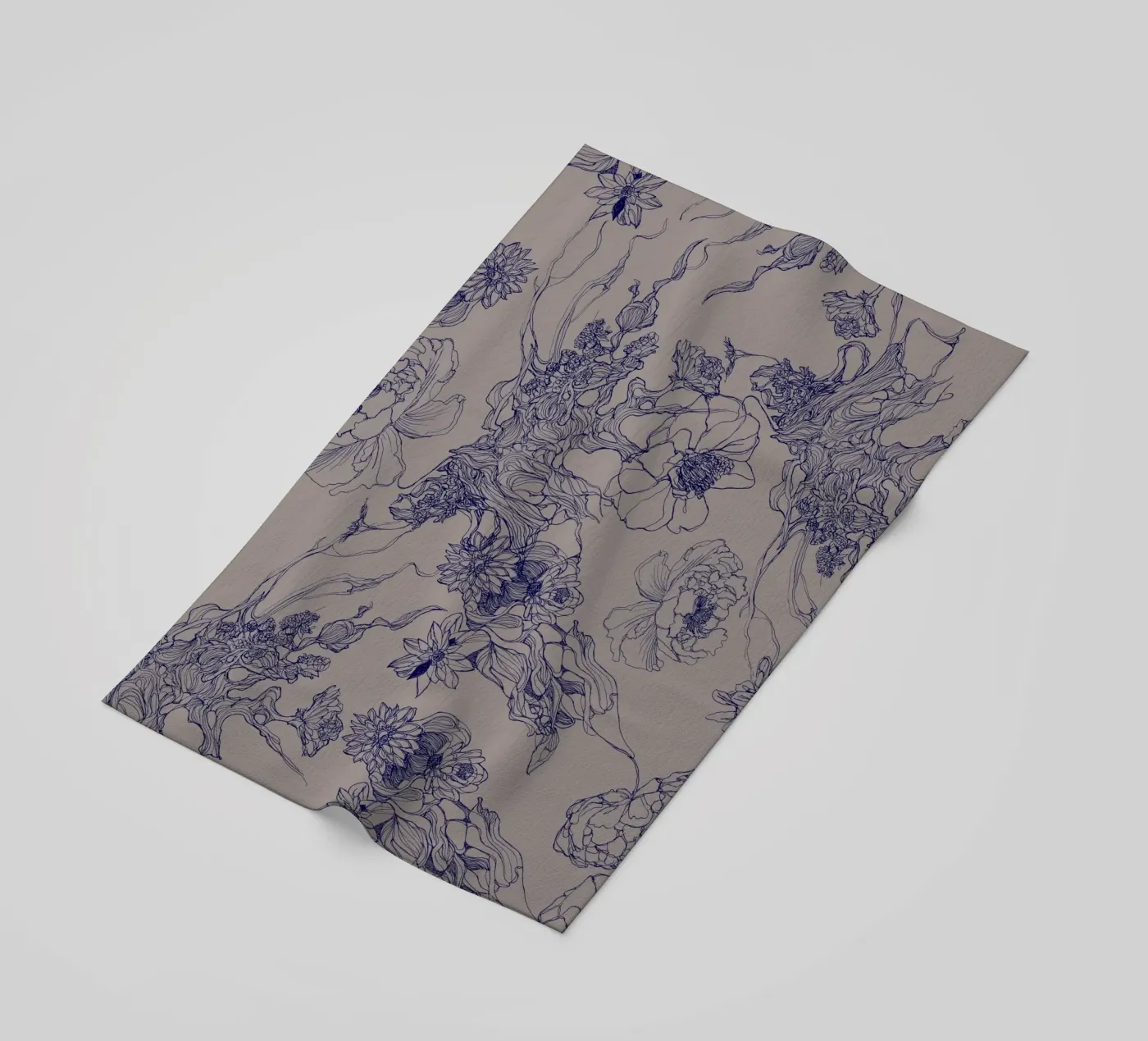 blue flora telo mare da Giulio Iurissevich