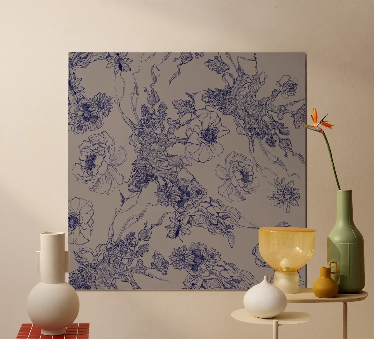 flora blu poster da Giulio Iurissevich